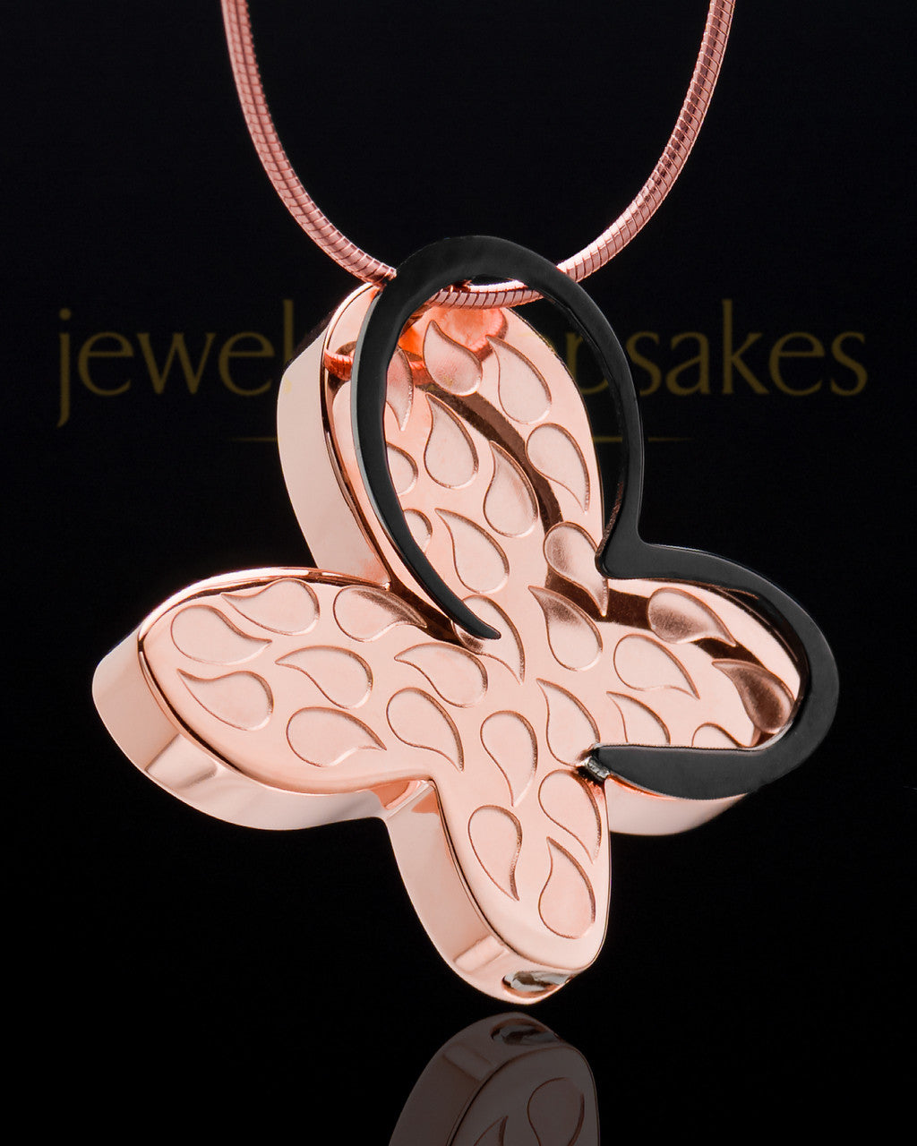Rose Gold Plated Billowing Butterfly Cremation Keepsake