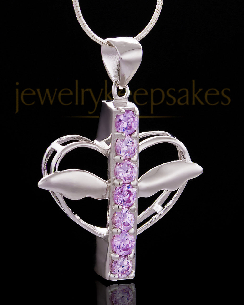 Sterling Silver Free Spirit Cremation Urn Pendant
