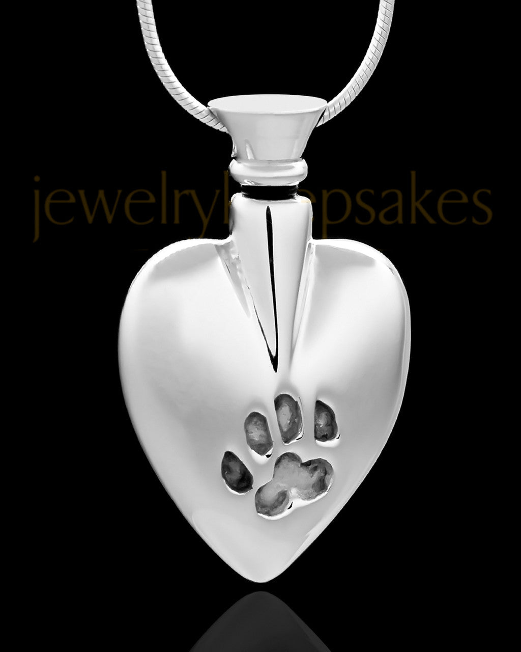 Stainless Steel Heart Memorial Necklace for Beloved Pets