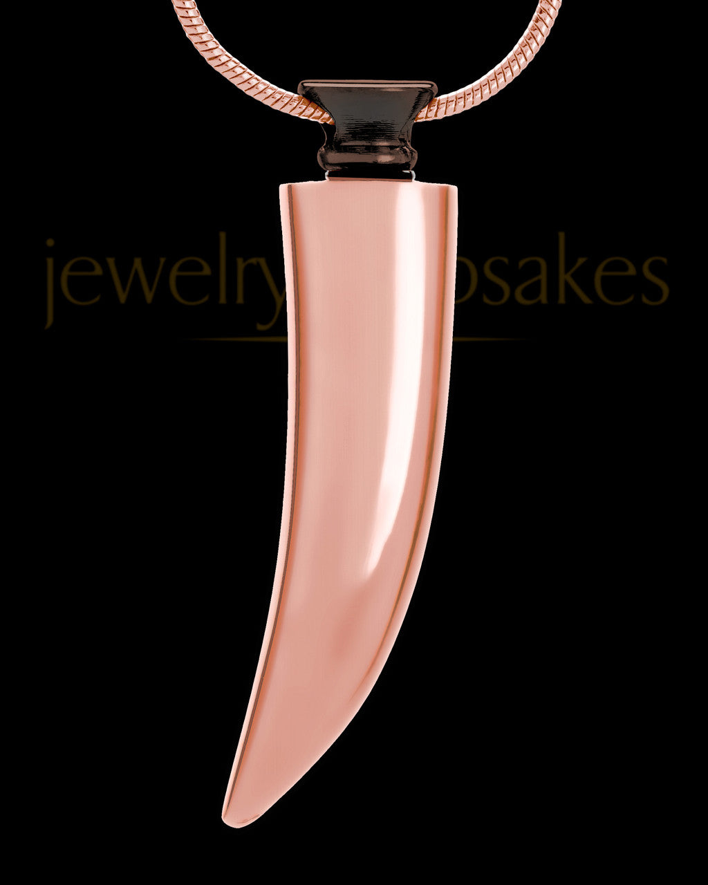 Antique Copper Finish Over Stainless Steel Saber Tooth Memorial Jewelry