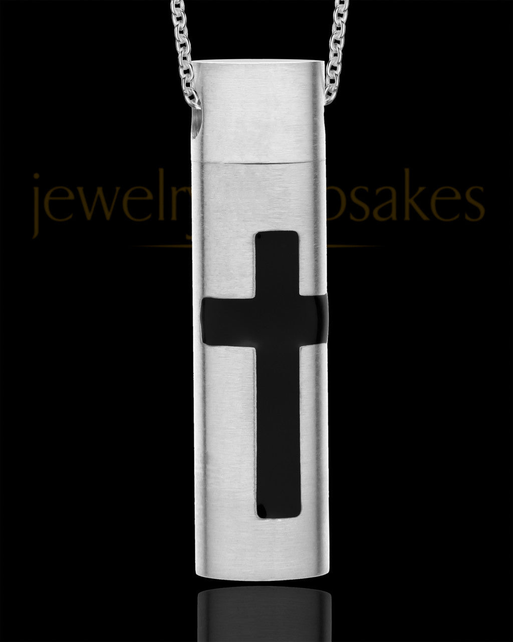 Men's Steel Spirited Cylinder Urn Pendant