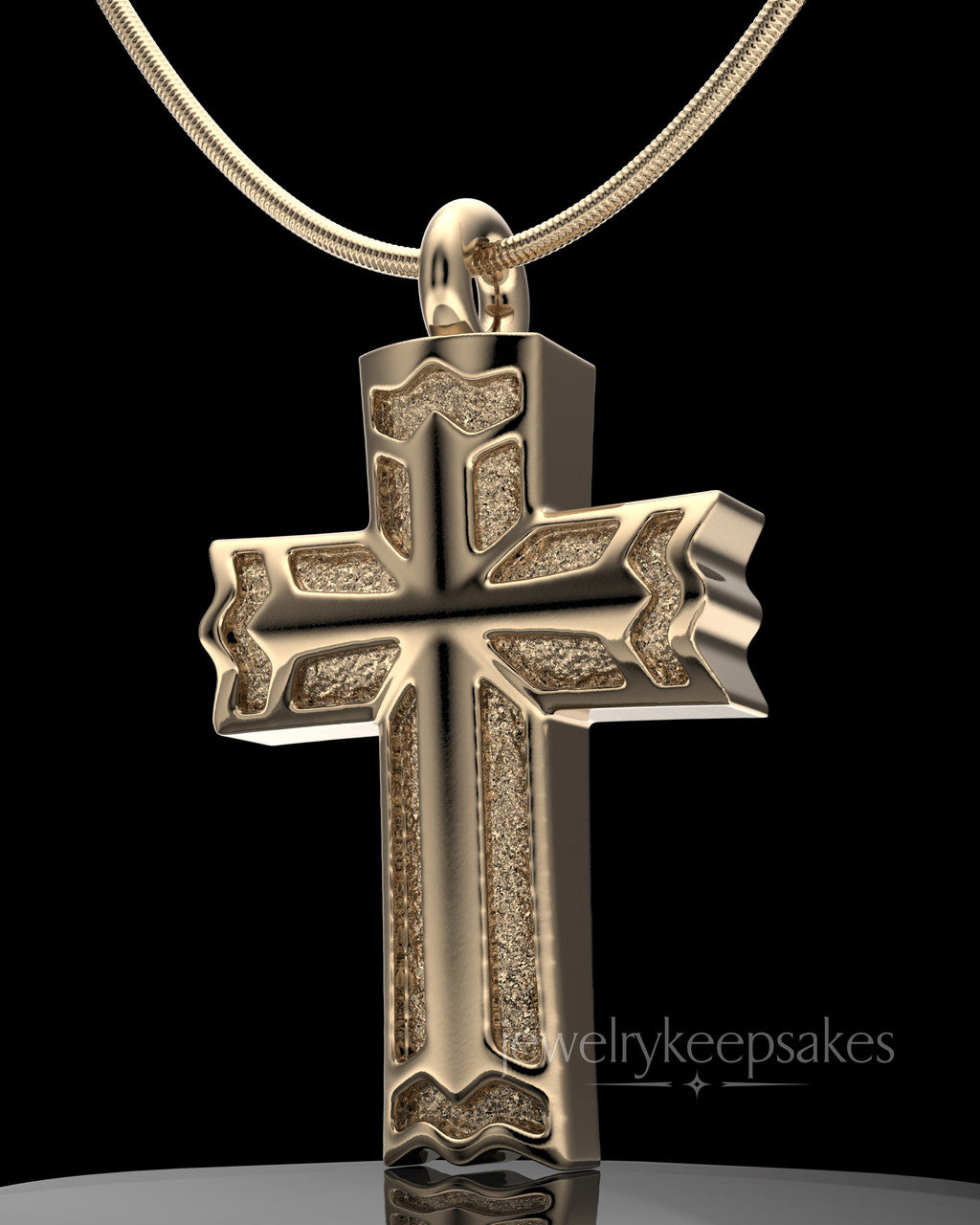 Solid 14k Gold Permanently Sealed Waterproof Jewelry Elysian Cross