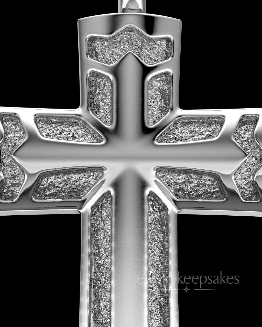 Solid 14k White Gold Permanently Sealed Waterproof Jewelry Elysian Cross