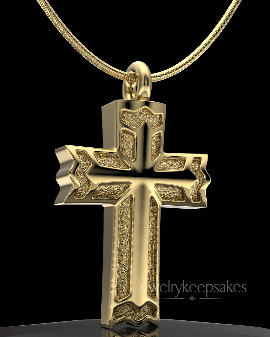 Gold Plated Sterling Permanently Sealed Waterproof Jewelry Elysian Cross