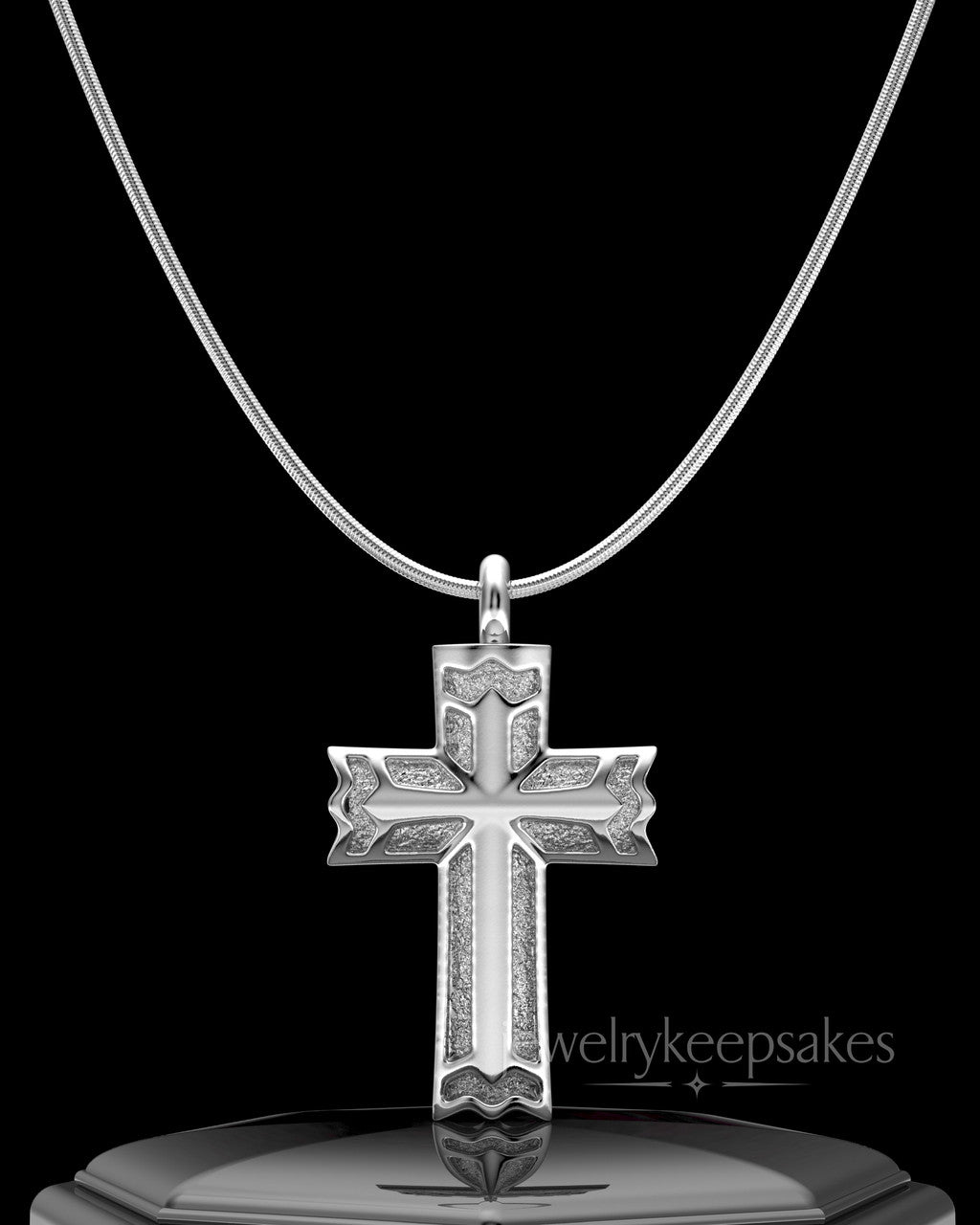 Sterling Silver Permanently Sealed Waterproof Jewelry Elysian Cross