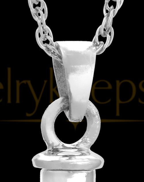 Urn Locket Small Heart 14k White Gold