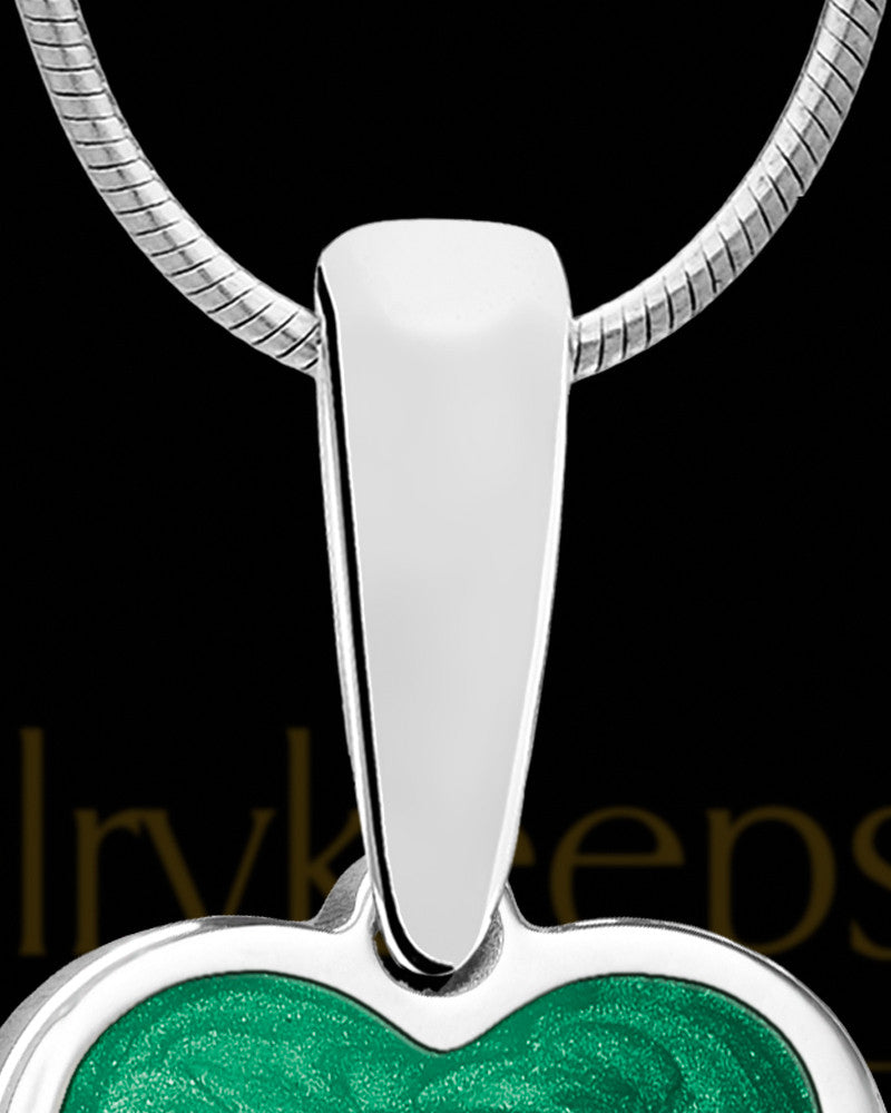 Solid 14K White Gold Verdant Heart Ash Jewelry