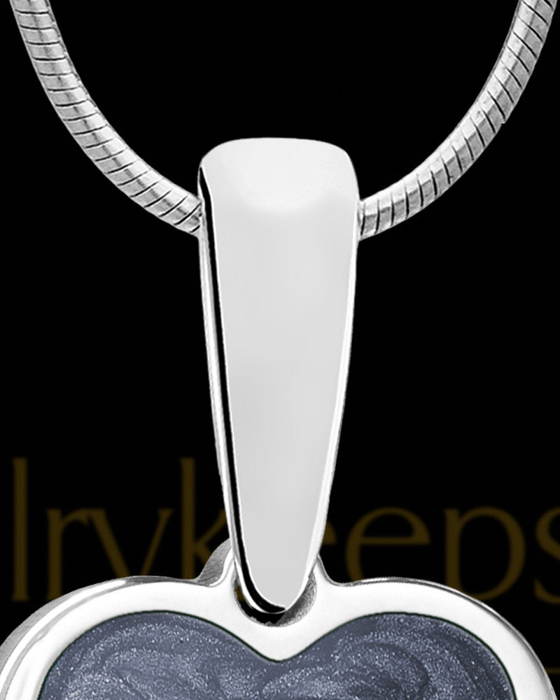 Solid 14K White Gold Spiritual Heart Ash Jewelry