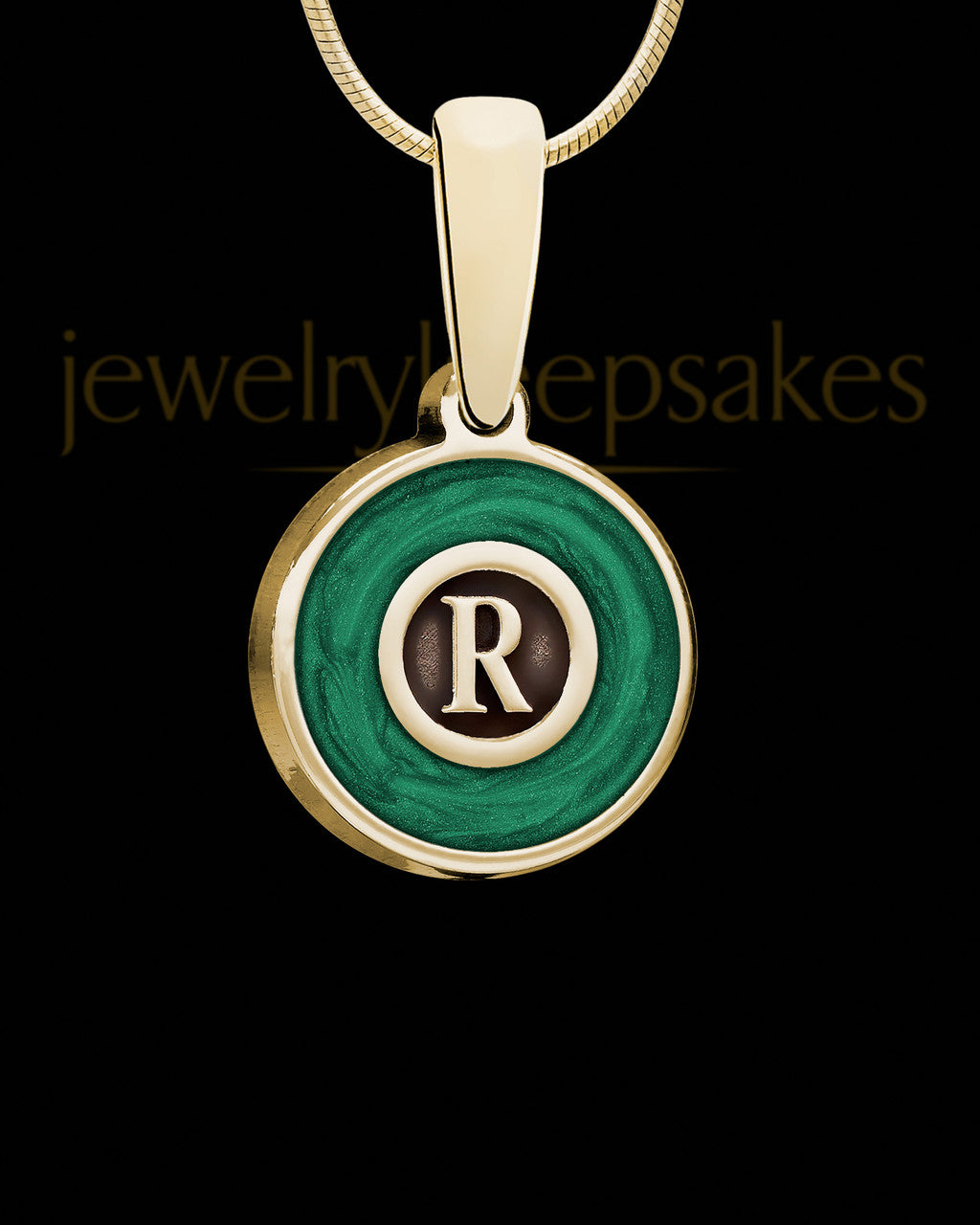 Solid 14K Gold Exhilarated Initial Ash Jewelry