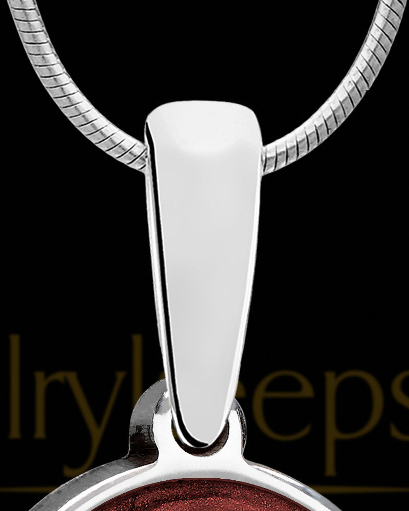 Solid 14K White Gold Blushing Initial Silver Ash Jewelry