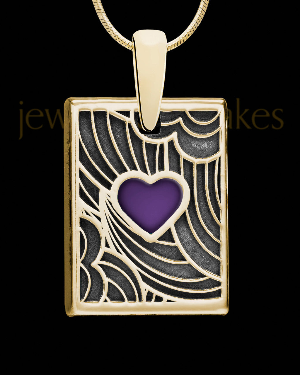 Orchid Boxed Heart Gold Ash Jewelry