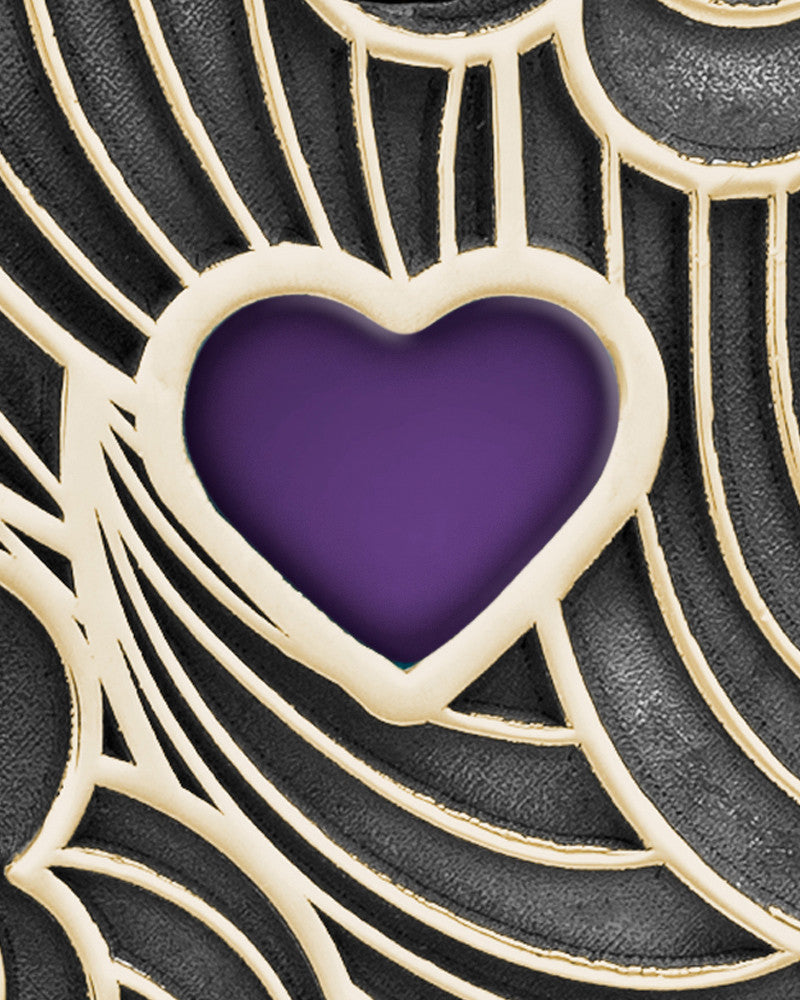 Orchid Boxed Heart Gold Ash Jewelry