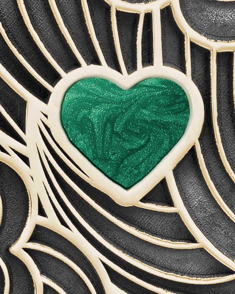 Olive Boxed Heart Gold Ash Jewelry