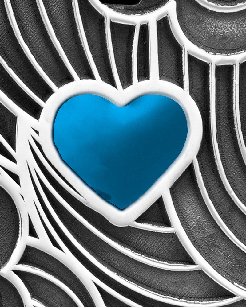 Turquoise Boxed Heart Silver Ash Jewelry