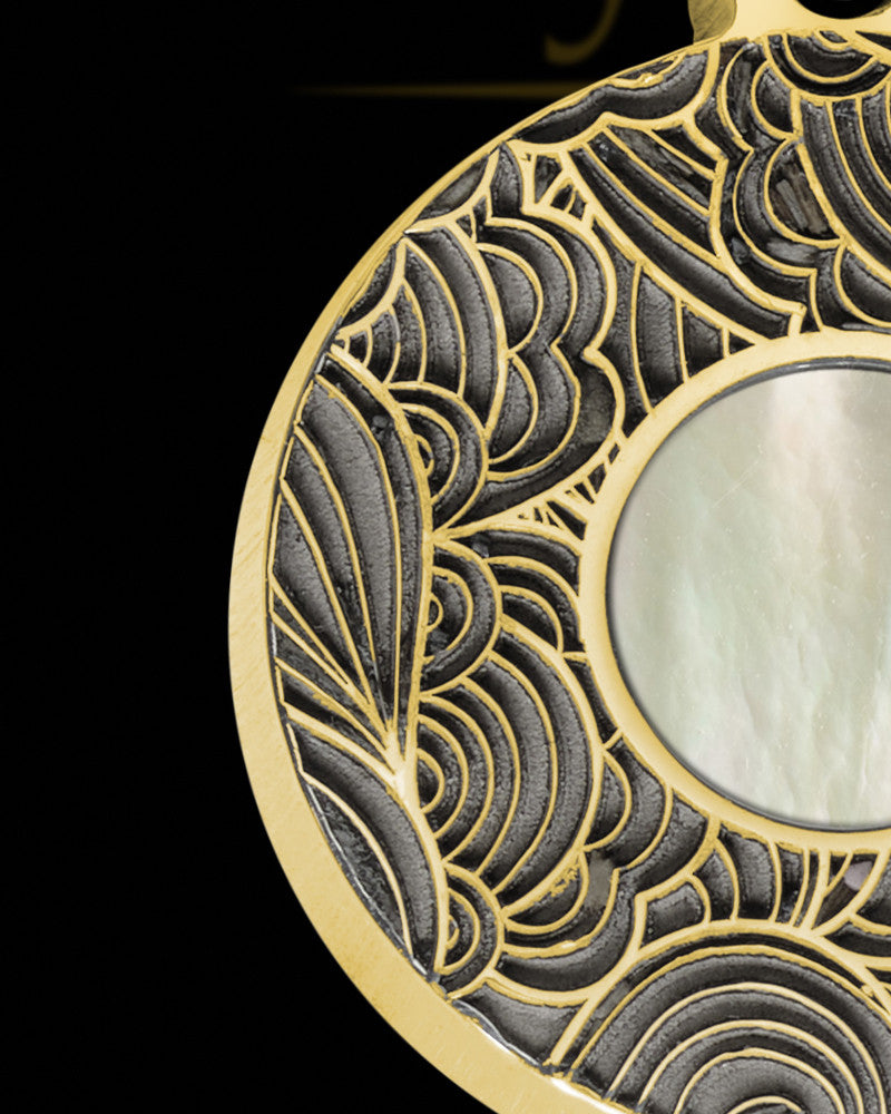 Round Arcadia Gold Plated Ash Jewelry