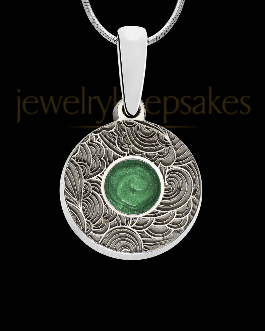Round Cloverdale Silver Ash Jewelry
