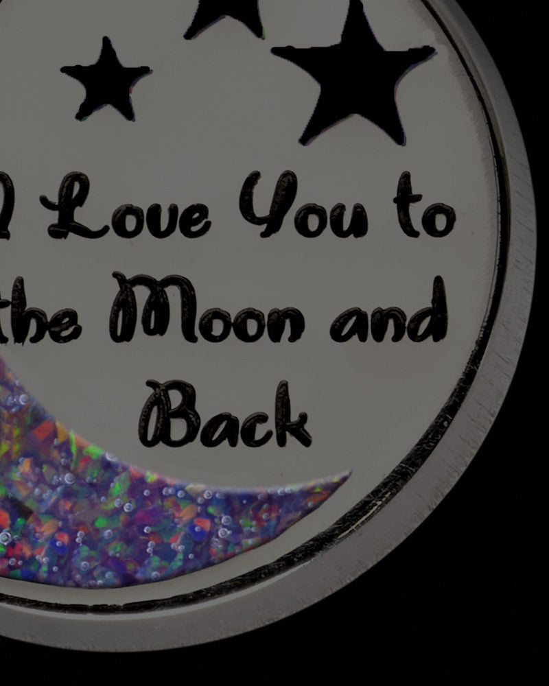 Moon and Back Black Finish with Black Blaze Opal Ash Jewelry