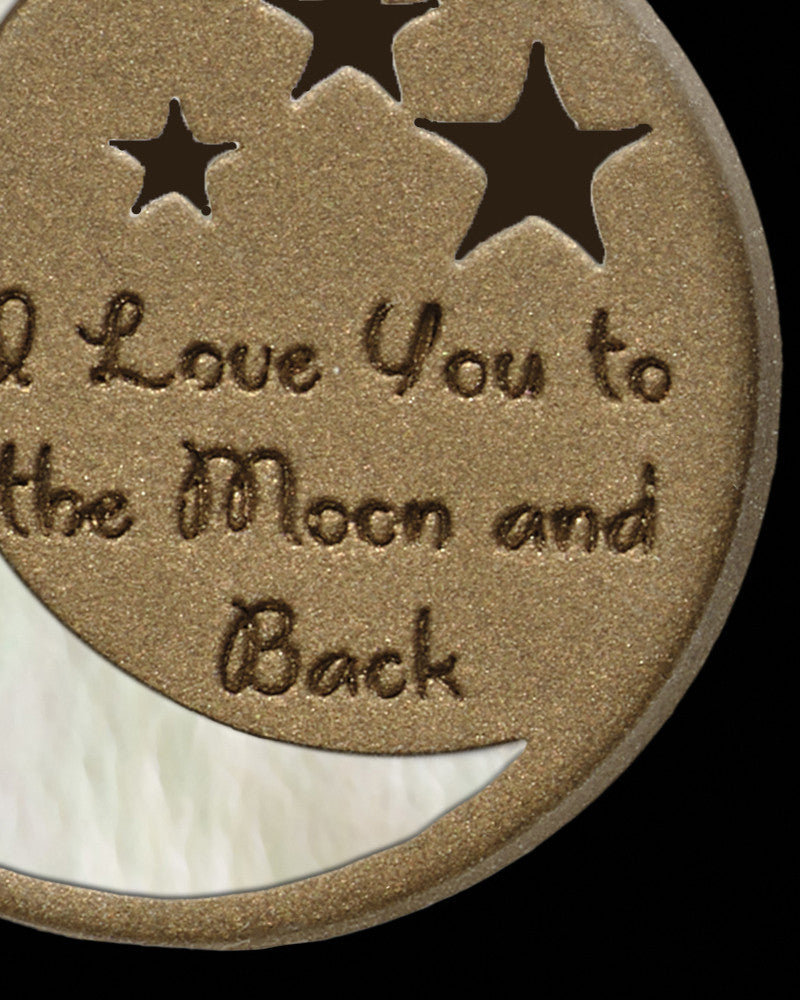 Moon and Back Bronze Finish with Linen Ash Jewelry