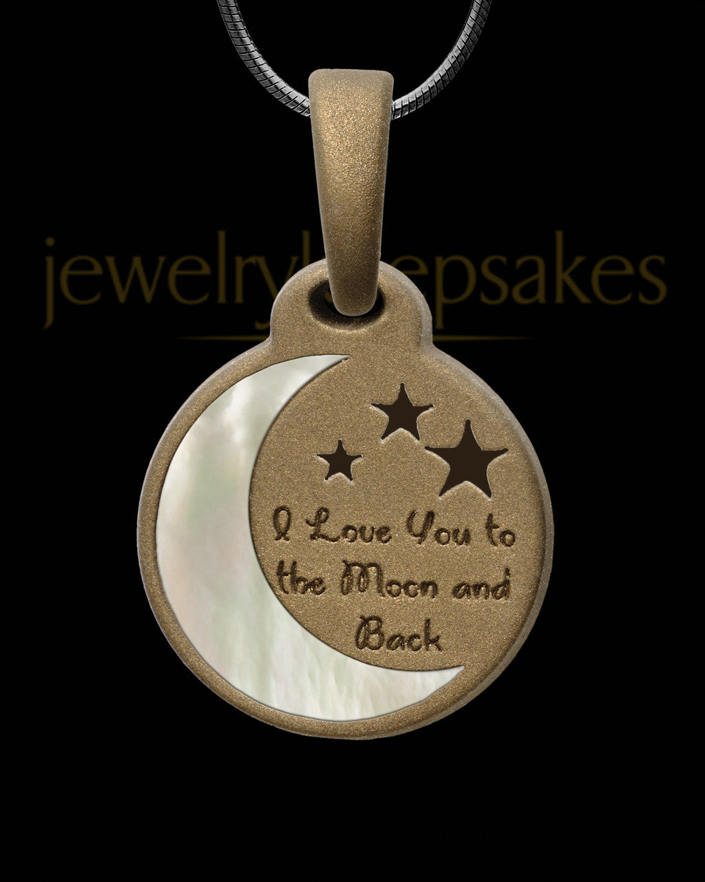 Moon and Back Bronze Finish with Linen Ash Jewelry