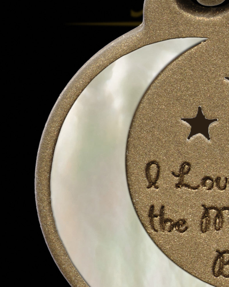 Moon and Back Bronze Finish with Linen Ash Jewelry