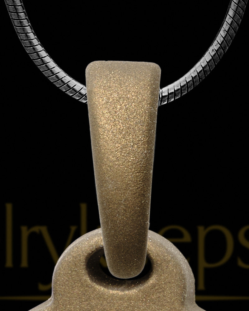 Moon and Back Bronze Finish with Linen Ash Jewelry