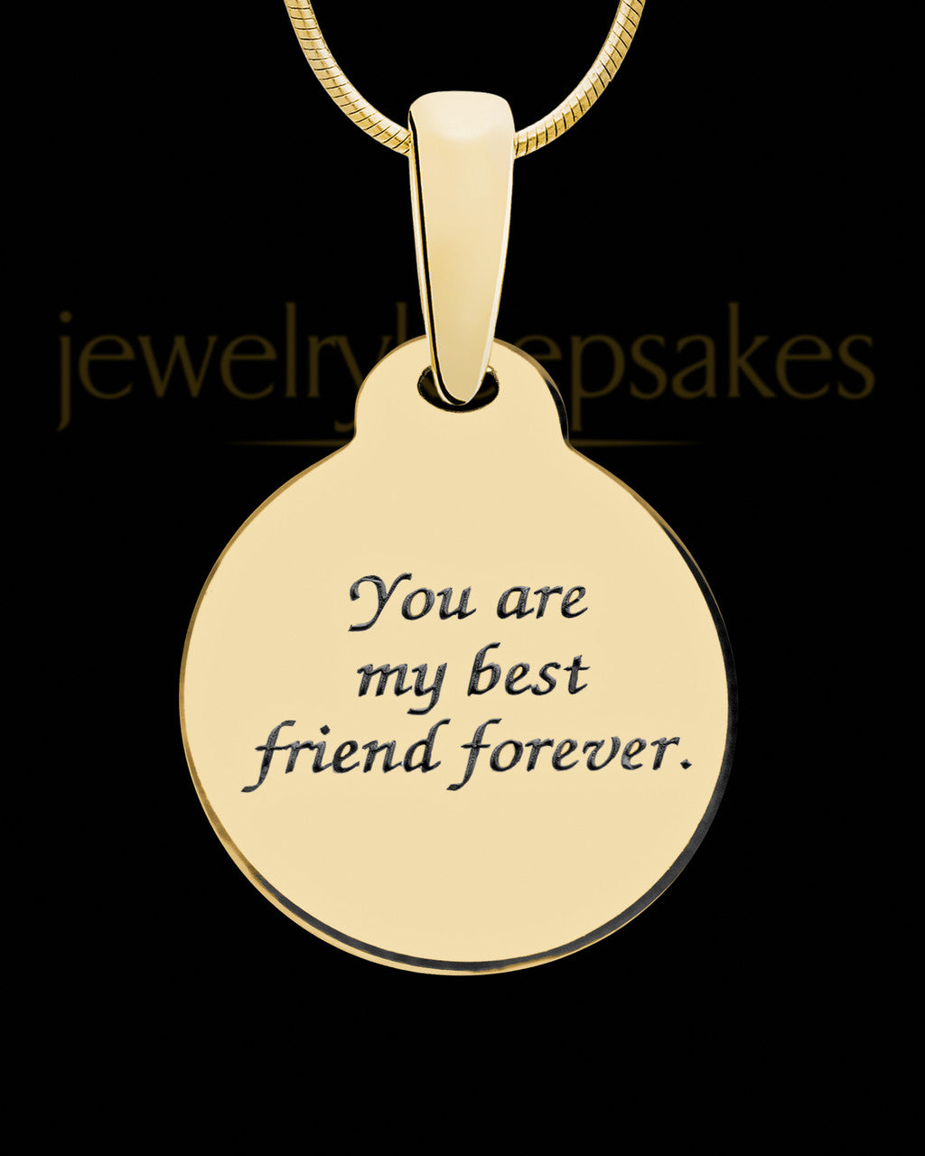 Solid 14K Gold Moon and Back with Olive Ash Jewelry