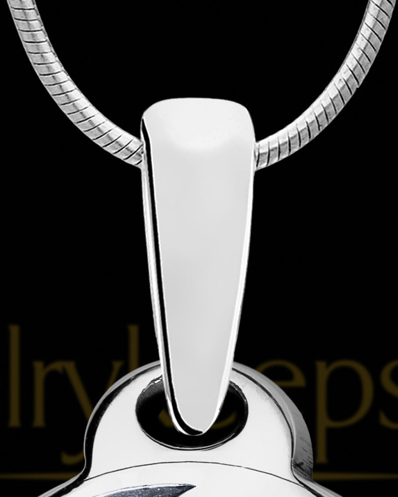 Solid 14K White Gold Moon and Back Ash Jewelry