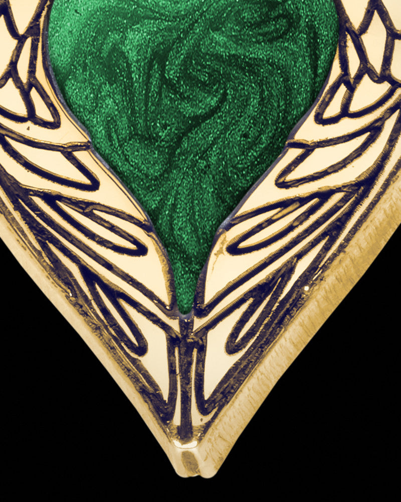 Solid 14K Gold Heart In Flight with Olive Ash Jewelry
