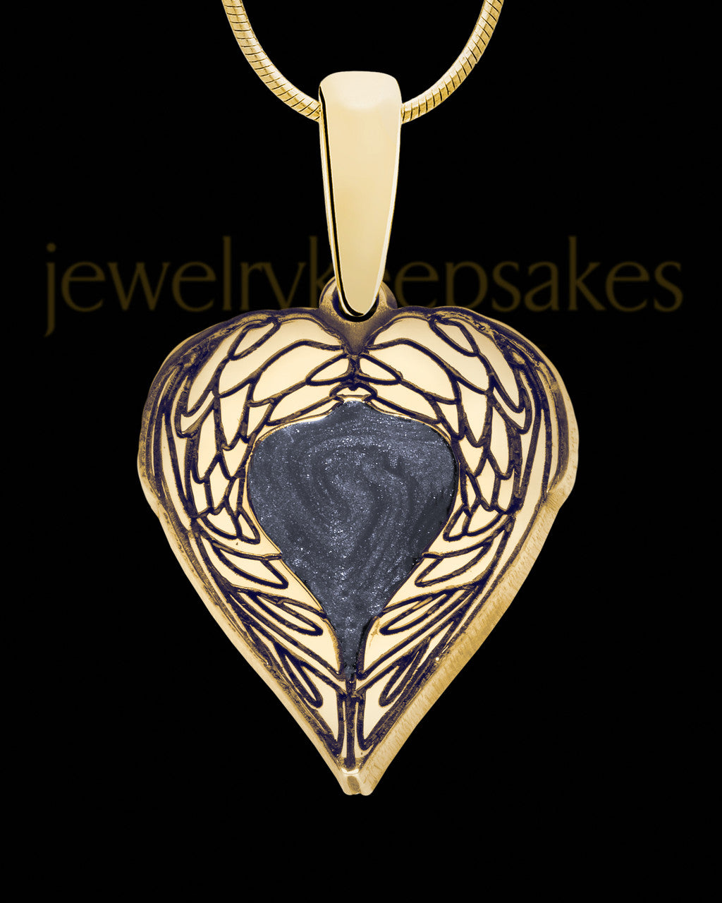 Heart In Flight Gold Plated Ash Jewelry