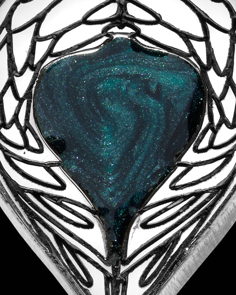 Solid 14K White Gold Heart In Flight Ash Jewelry
