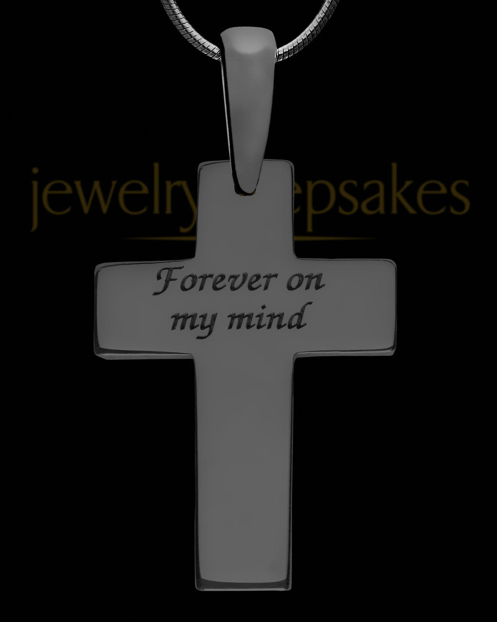 Cambria Cross Black Finish Ash Jewelry