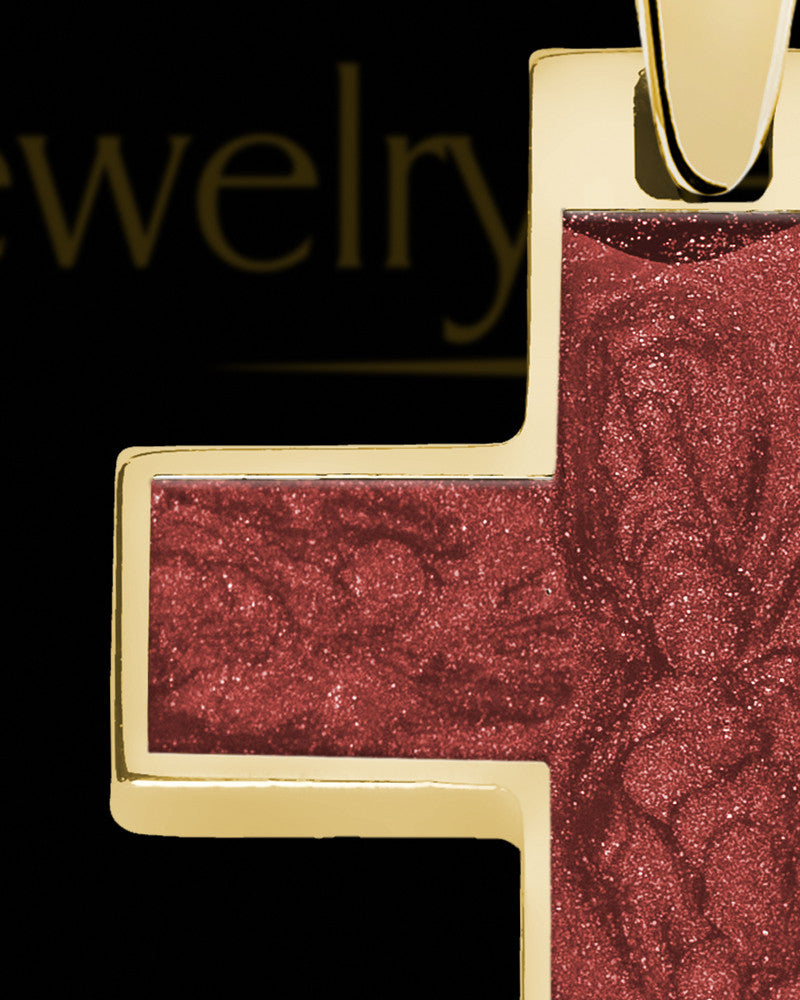 Solid 14K Gold Shangrila Cross Ash Jewelry