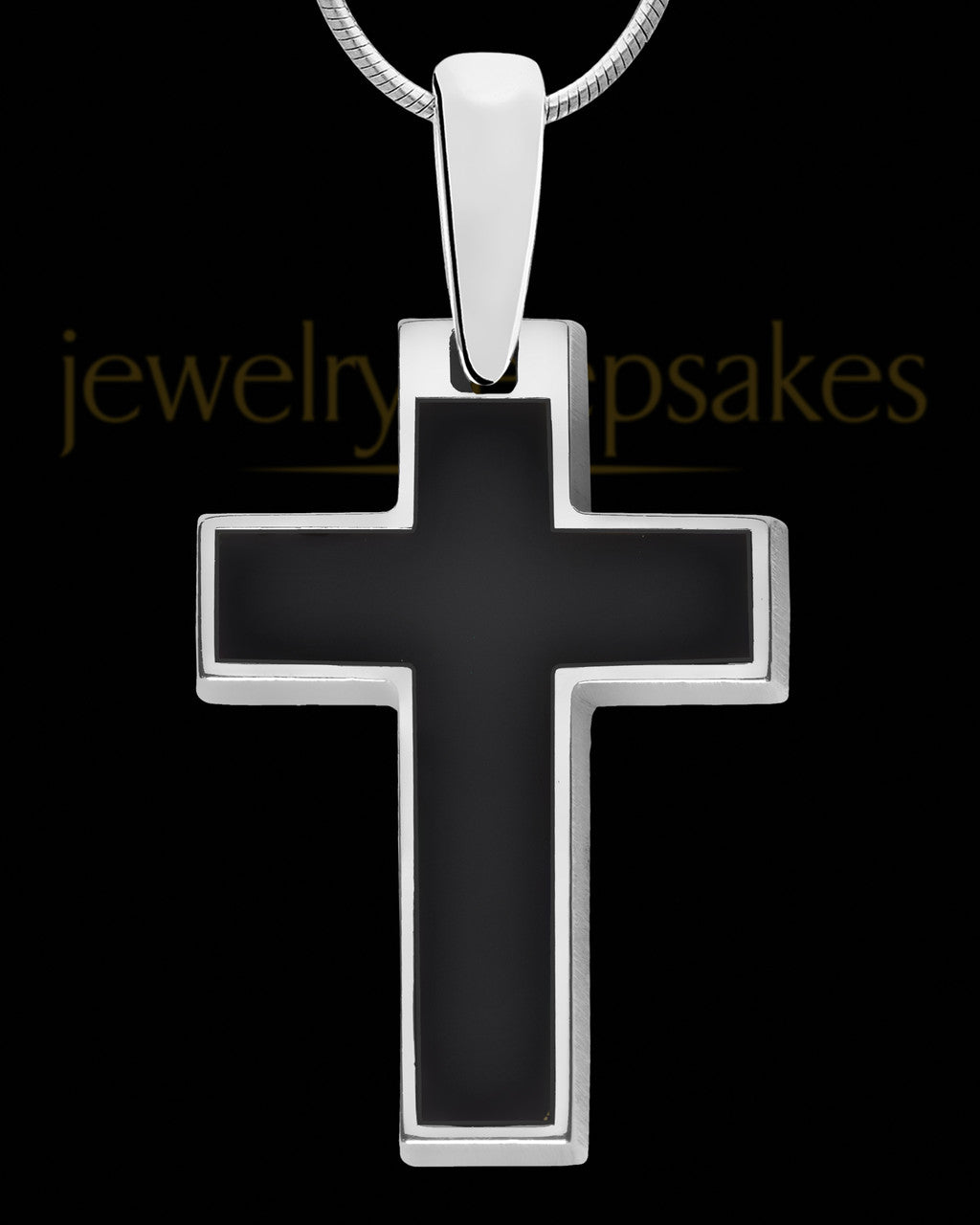 Solid 14K White Gold Maverick Cross Ash Jewelry