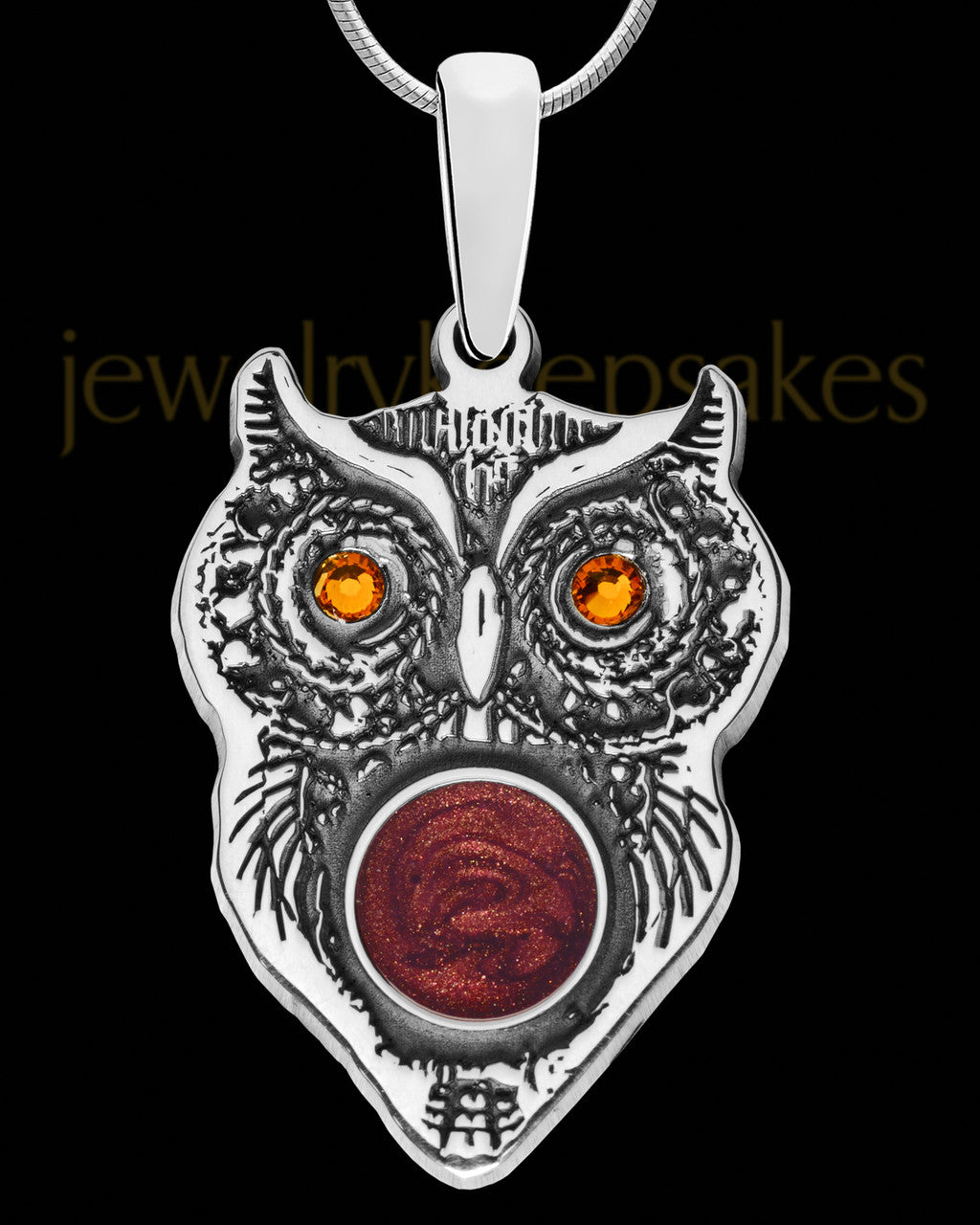 Birthstone Owl Silver Ash Jewelry
