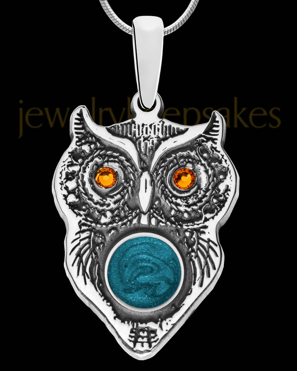 Birthstone Owl Silver with Teal Ash Jewelry