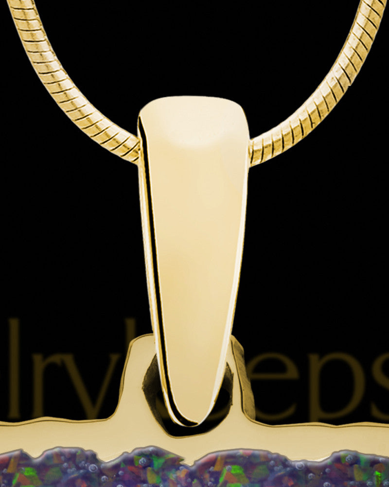 Solid 14K Gold Great Northern Rectangle Ash Jewelry
