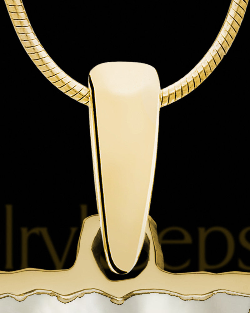 Solid 14K Gold Dover Rectangle Ash Jewelry