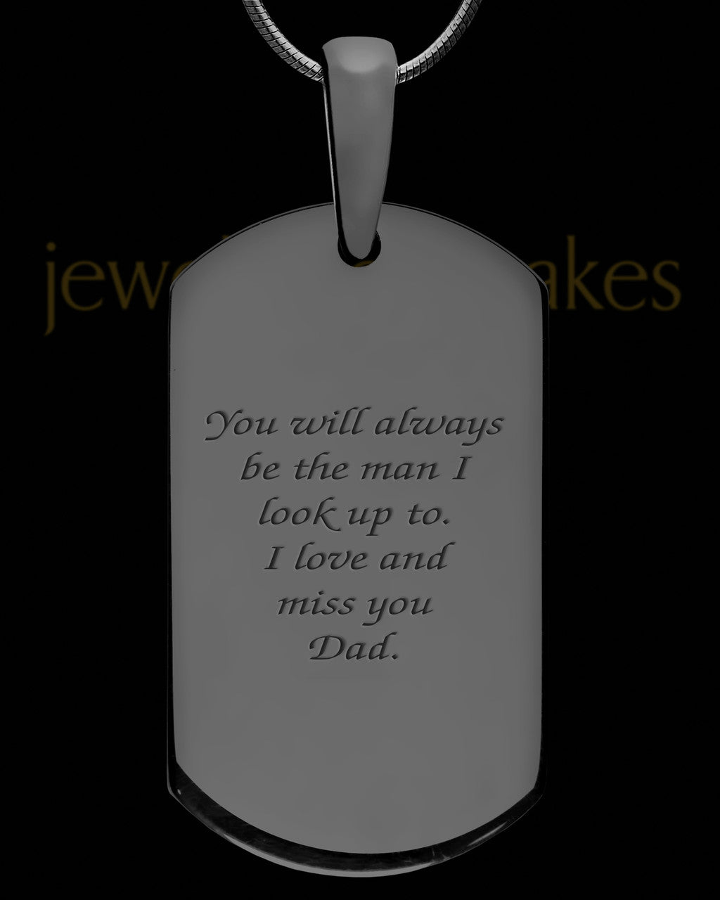 Seneca Tag Black Finish Ash Jewelry