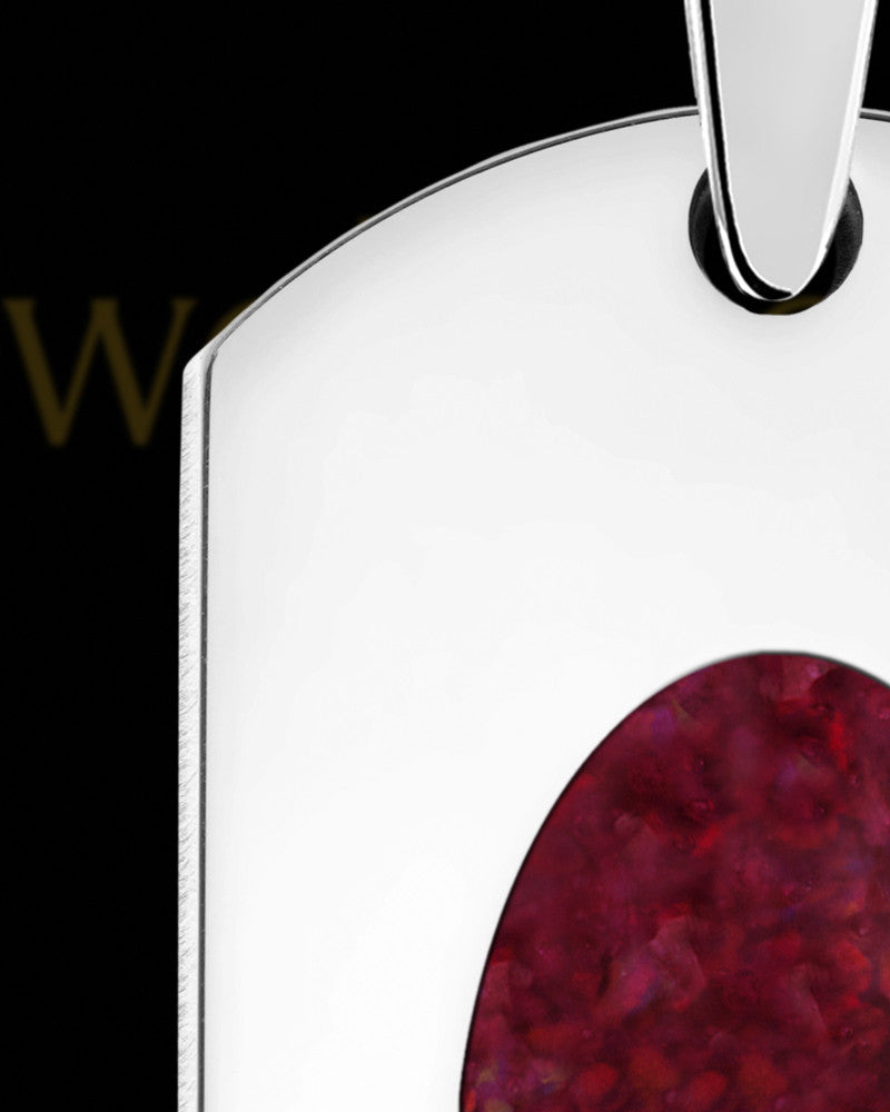 Solid 14K White Gold Begonia Tag Ash Jewelry