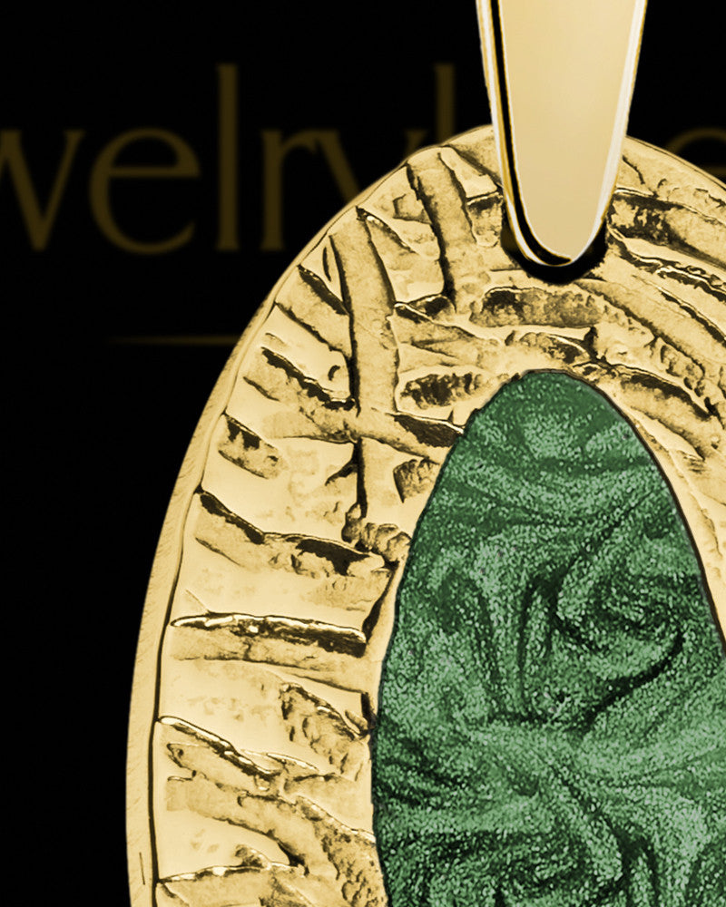 Oak Grove Oval Gold Plated Ash Jewelry