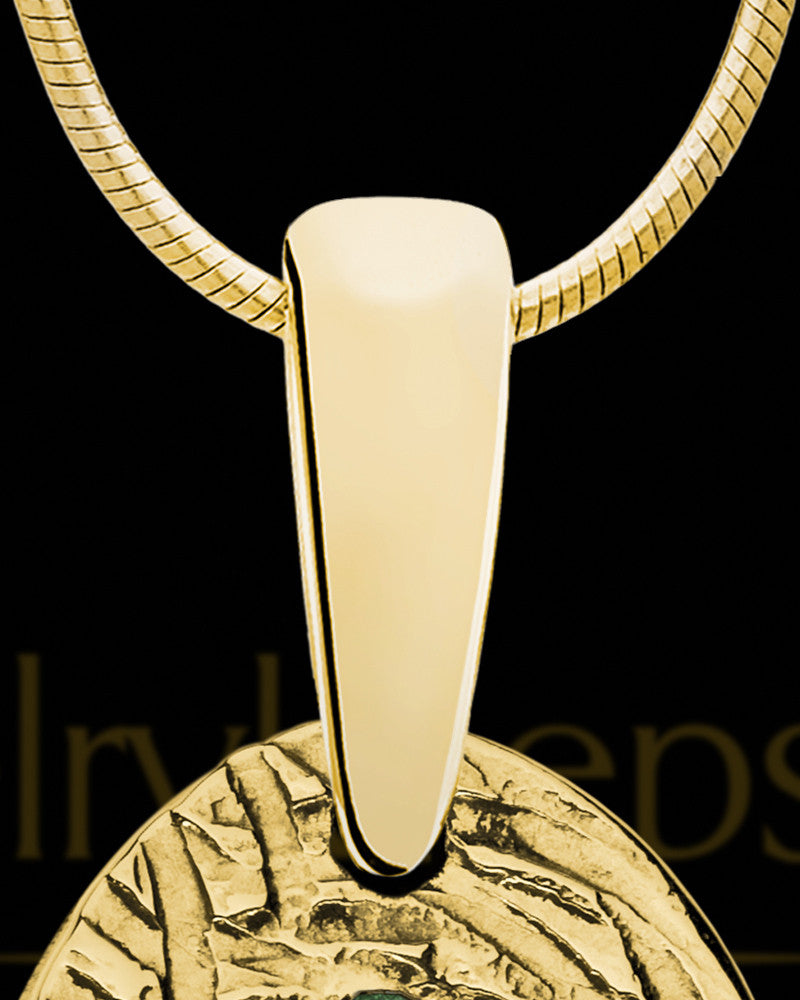 Clevenger Oval Gold Plated Ash Jewelry