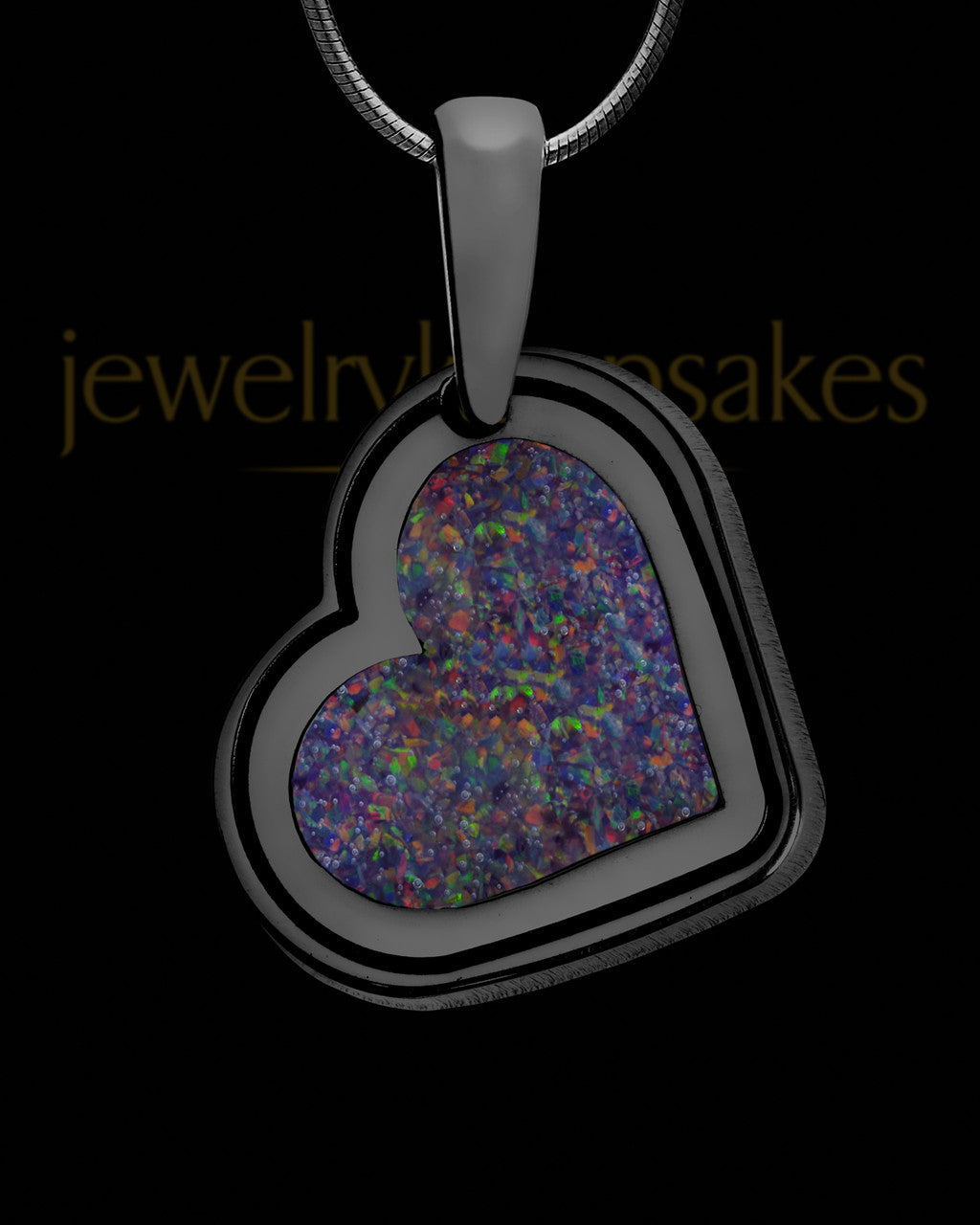 Iron Ridge Side Heart Black Finish Ash Jewelry