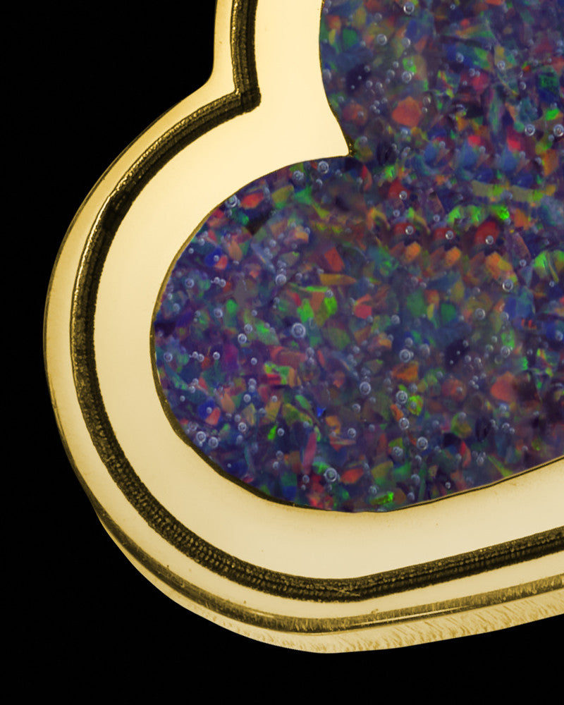 Solid 14K Gold Century Hills Side Heart Ash Jewelry