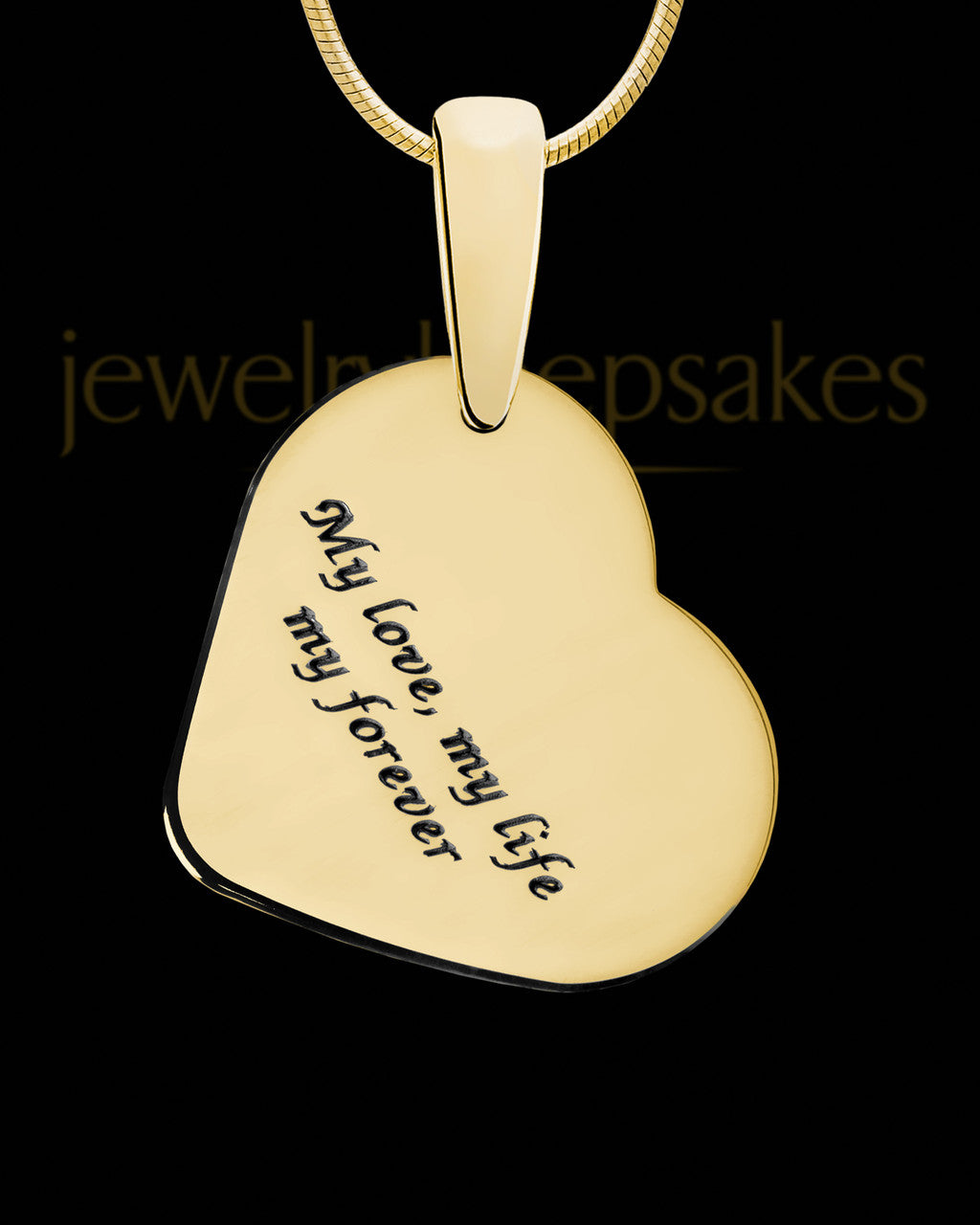 Beltview Side Heart Gold Plated Ash Jewelry