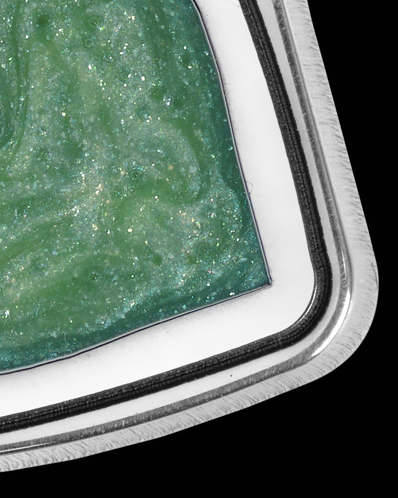 Solid 14K White Gold Evergreen Cove Side Heart Ash Jewelry