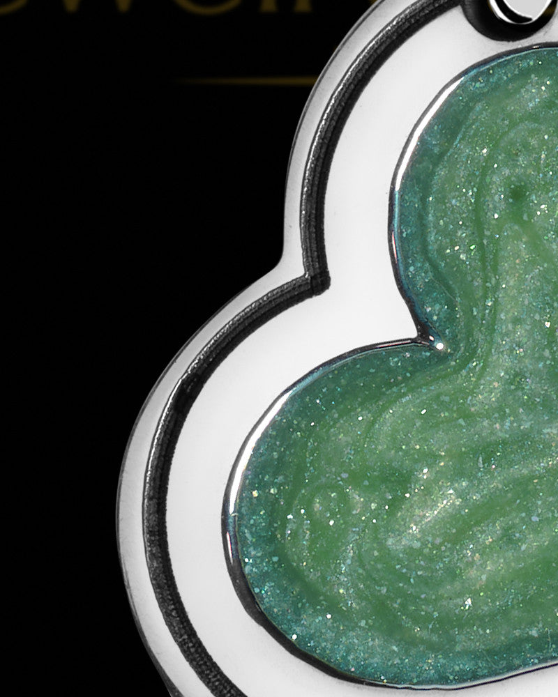 Solid 14K White Gold Evergreen Cove Side Heart Ash Jewelry