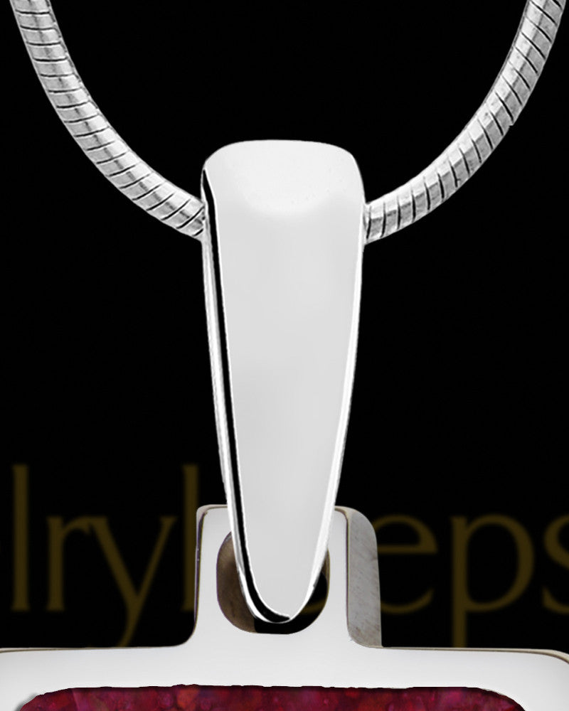 Solid 14K White Gold Argenta Rectangle Ash Jewelry