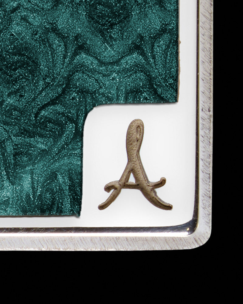 Solid 14K White Gold Alpine Rectangle Ash Jewelry