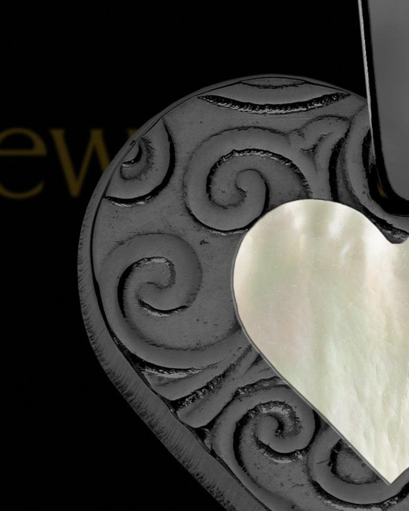 Calhoun Heart Black Finish Ash Jewelry