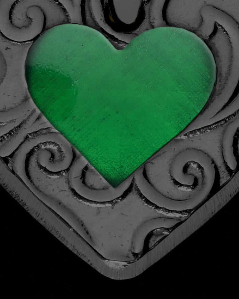 Dixie Heart Black Finish Ash Jewelry